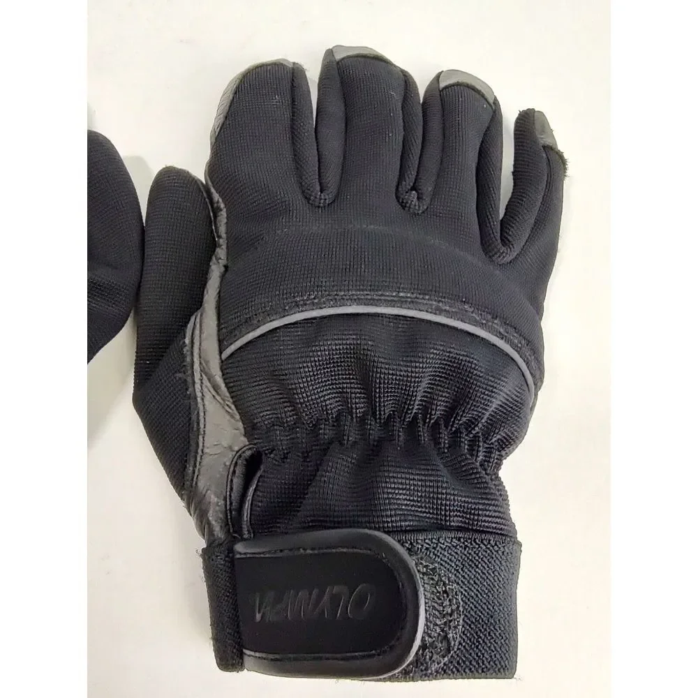 Olympia‎ Leather Women's L Riding Gloves Motorcycle Gloves Black